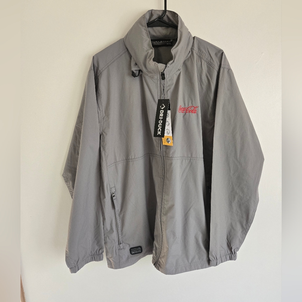 Dri-Duck Coca-Cola Rain/Wind Packable Jacket. NWT